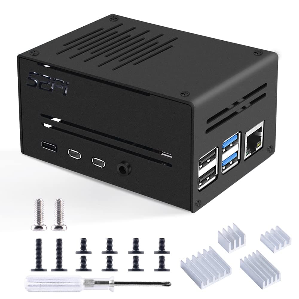 Raspberry Pi 4 Metal Case for Low-Profile CPU Cooler