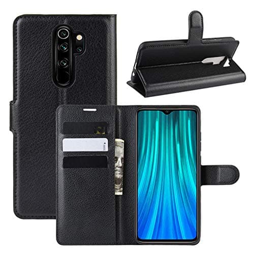 CHICASE Xiaomi Redmi Note 8 Pro 2019 Case,Protective Shockproof PU Leather Wallet Flip Folio Cover with Kickstand Card Holders Magnetic Closure for Xiaomi Redmi Note 8 Pro(Black)