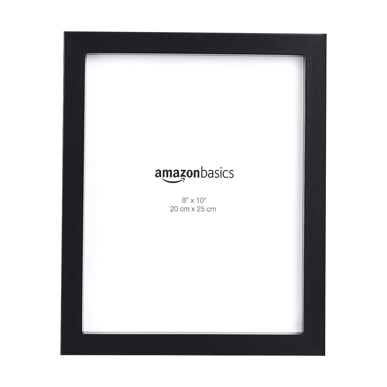 Amazon Basics Rectangular Photo Picture Frame, 20.3 cm x 25.4 cm, Pack of 2, Black