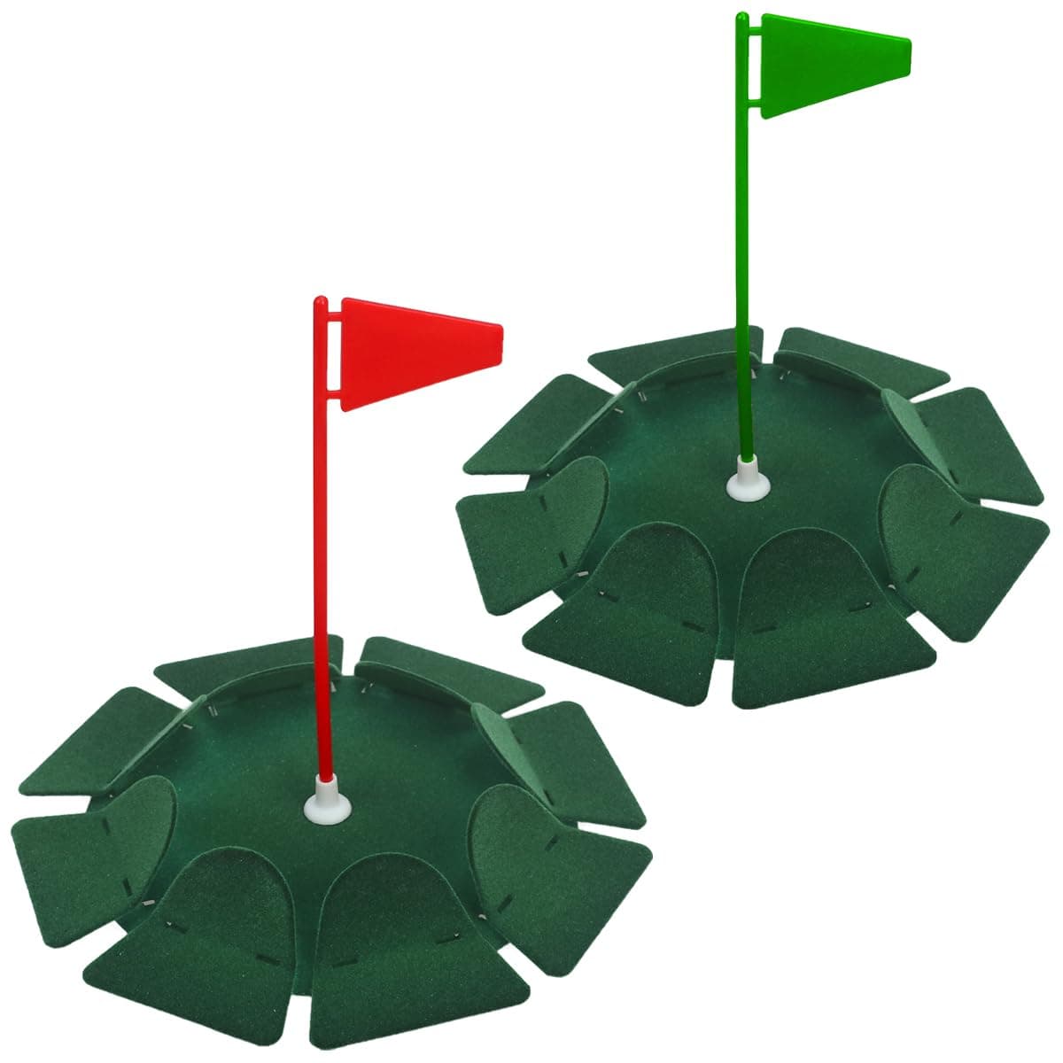 HOW TRUE 2 Pack Golf Practice Putting Cup Golf Putter Regulation Cup Golf Putting Green Hole Flag Indoor Outdoor Practice Training Aids
