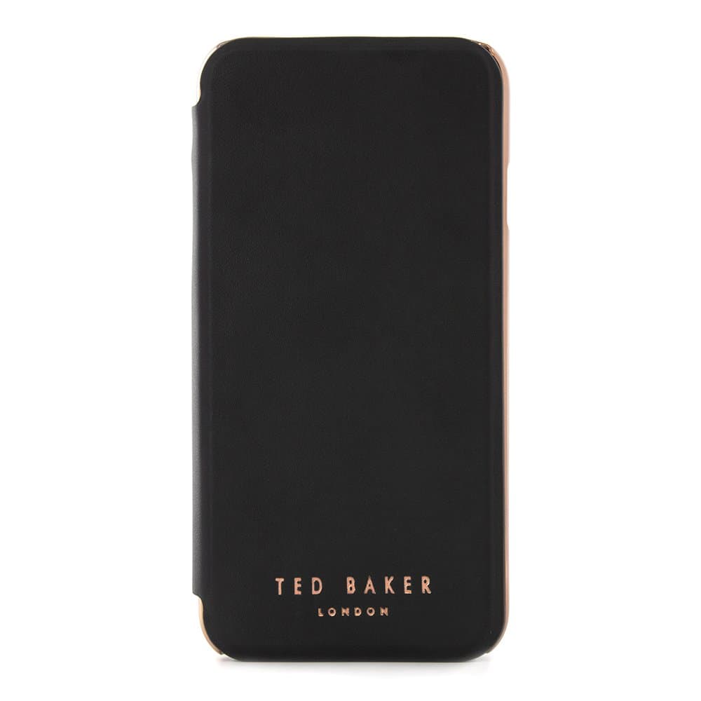 Ted Baker SHANNON Mirror Folio Case for iPhone 8 / 7 / 6 - Black / Rose Gold