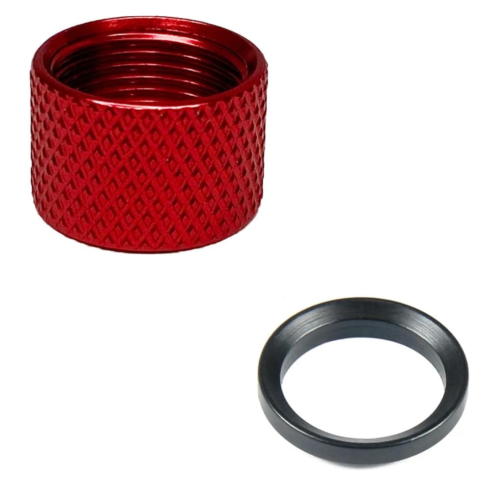 1/2x28 Thread Protector with Crush Washer for 22LR (Red)