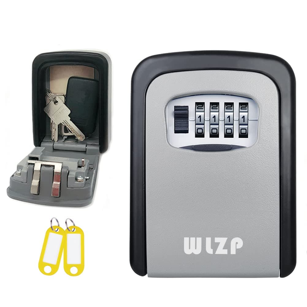 Key Lock Box, Lock Box for House Key Reset-table Code, Suitable for Home, Factory, Decoration Company, Construction Site Key Storage and Management, Gift - 2 Key Rings…