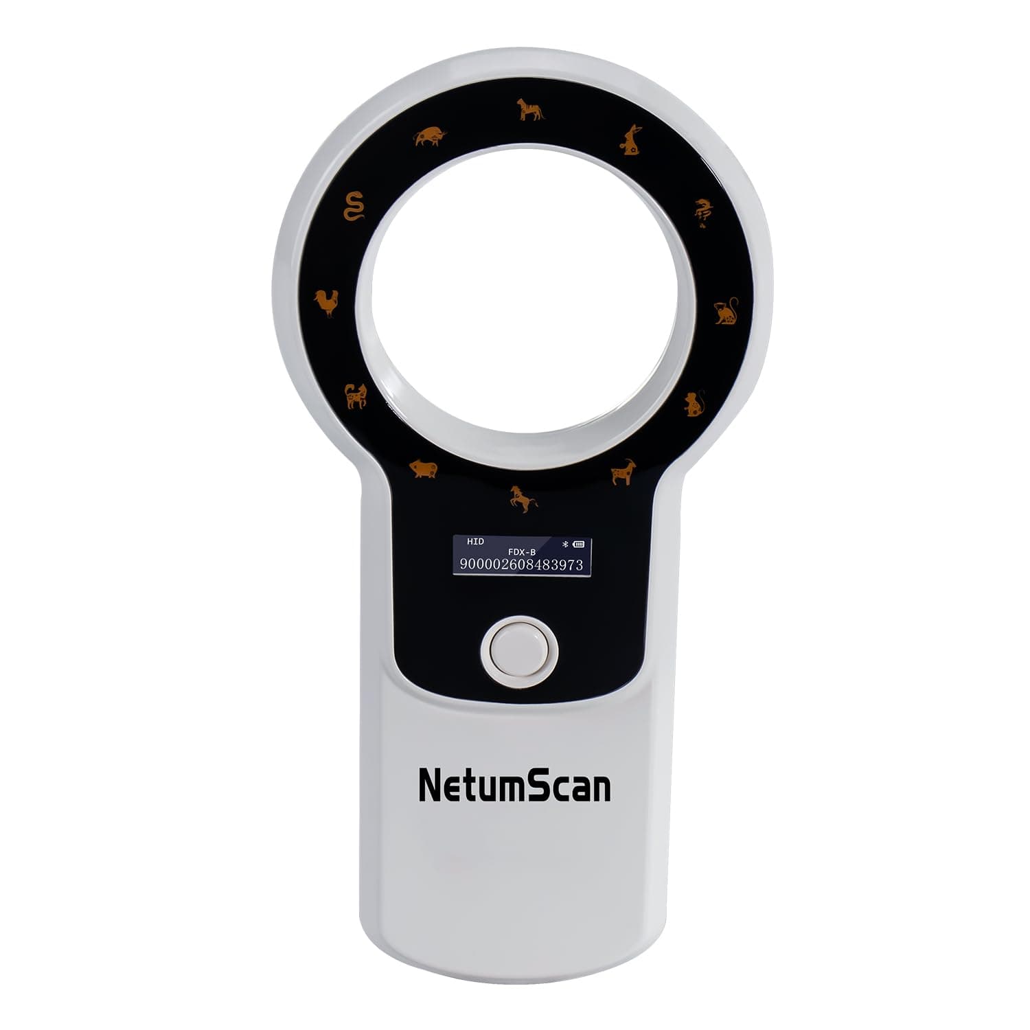 NetumScan Pet Microchip Reader, RFID EMID Portable Pet Chip Scanner Rechargeable Data Storage Animal Tag Scanner with Stable OLED Display for ISO 11784/11785,FDX-B and ID64 RFID