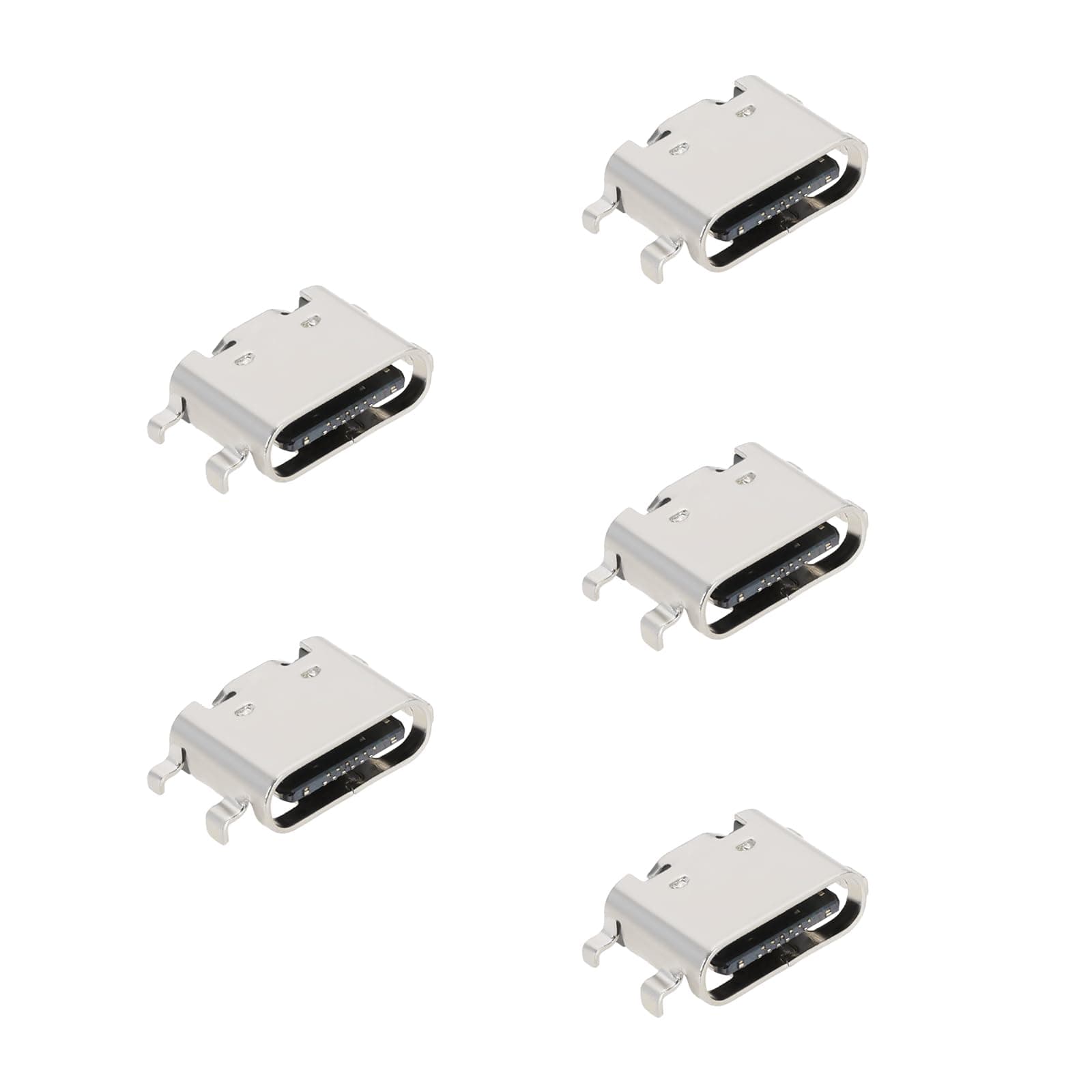 5PCS Type C Charging Socket Port USB C Female Charging Socket Port Charger 4 Pin Connector Socket Jack Compatible with Alcatel 1T 10 8092 Tablet