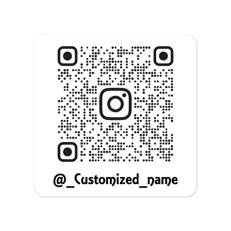 Instagram ID Custom Username and Custom Instagram Qr Code Vinyl Decal Bike Printed Stickers Motorcycles Mask Sides Car-Self-Adhesive