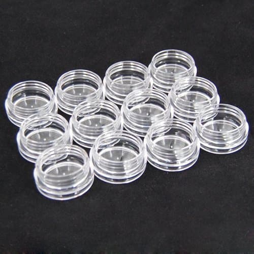 WPG 12 Multi-use Clear Storage Case Plastic Pot Empty Box ----Ideal for Nail Art Gems Bead Rhinestone by Wpgsales