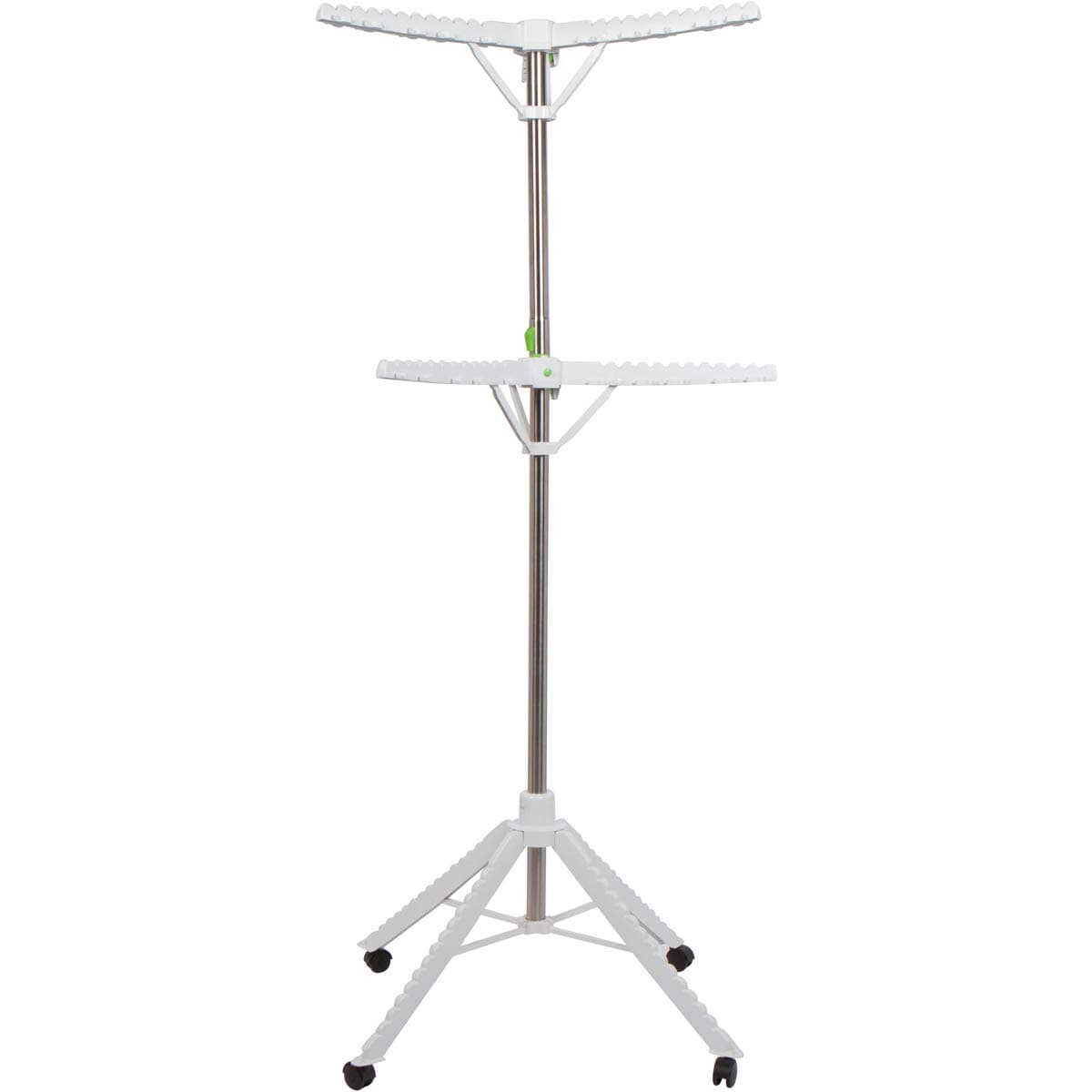 Extra Capacity Garment & Clothes Drying Rack, Adjustable-Height, 120 Pieces of Clothes, Stainless Steel, 4 Caster Wheels