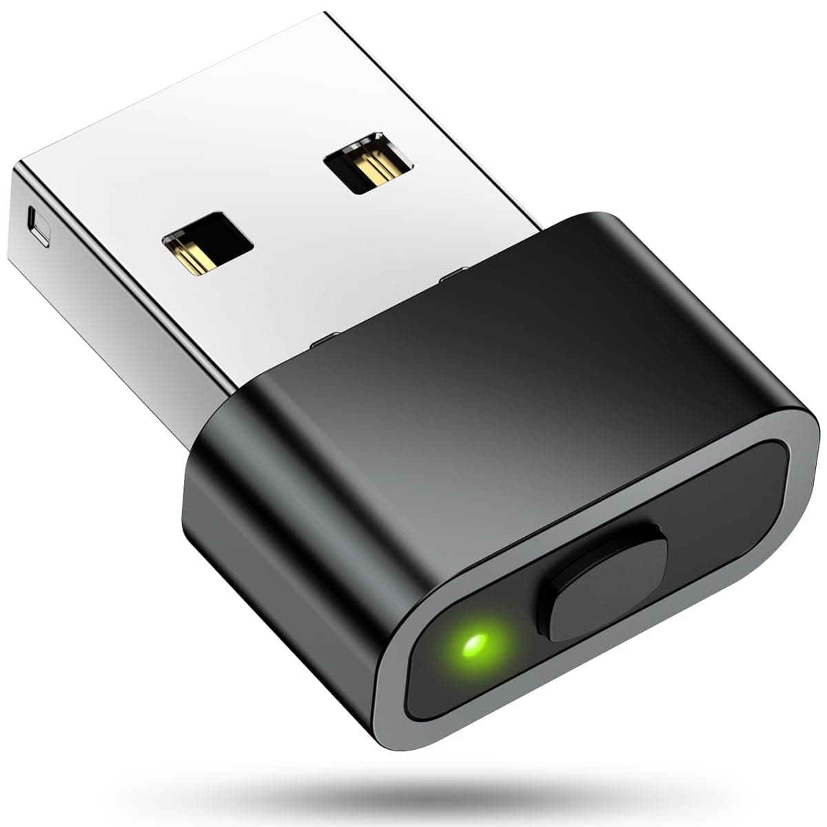 USB Mouse Jiggler,Geyes Undetectable Mouse Mover Device Has Two Swing Modes Jiggle and Multi-Track,Keeps for Computer/Laptop Awake, Driver-Free, Plug-Play，with Switch (Metal Black)