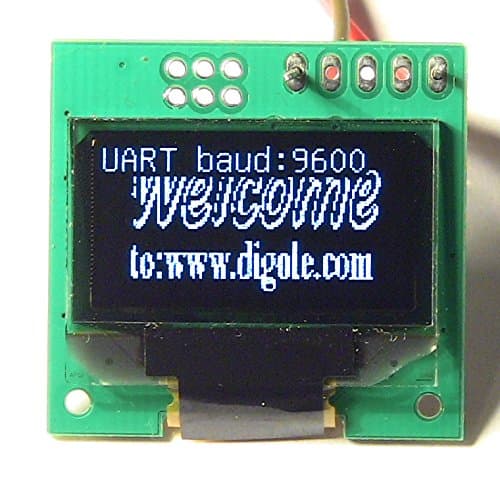Digole 0.96" Serial: UART/I2C/SPI 128x64 OLED Module White CN (DS12864OLED-2W)