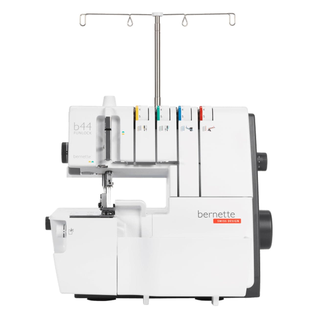 Bernette Funlock B44 Serger Sewing Machine, with 15 Built-In Stitches, LED Light, Professional Overlock Stitches for Quilting, Hemming, Stretch Fabrics, Heavy Duty, Needle Accessories, Foot Hoops