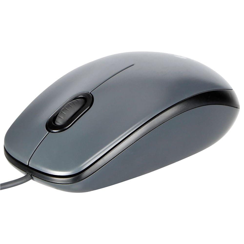 M90 Wired USB Mouse, 1000 DPI Optical Tracking, Ambidextrous PC/Mac/Laptop - gray