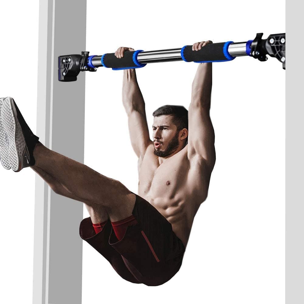 Pull Up Bar for Doorway, Door Pull Up Bar Wall Mounted No Screws Portable Chin Up Bar, Multi-Grip Power Body Workout Bar Home Gym System Exercise Rod Equipment for Fitness