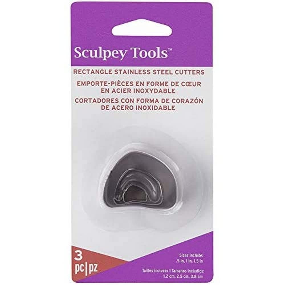 Tools Stainless Steel 3 Piece Irregular Rectangle Cutter Set. Nested, Graduated Sizes, Great for use in All Craft Projects from jewlery, Mixed Media to Home Decor
