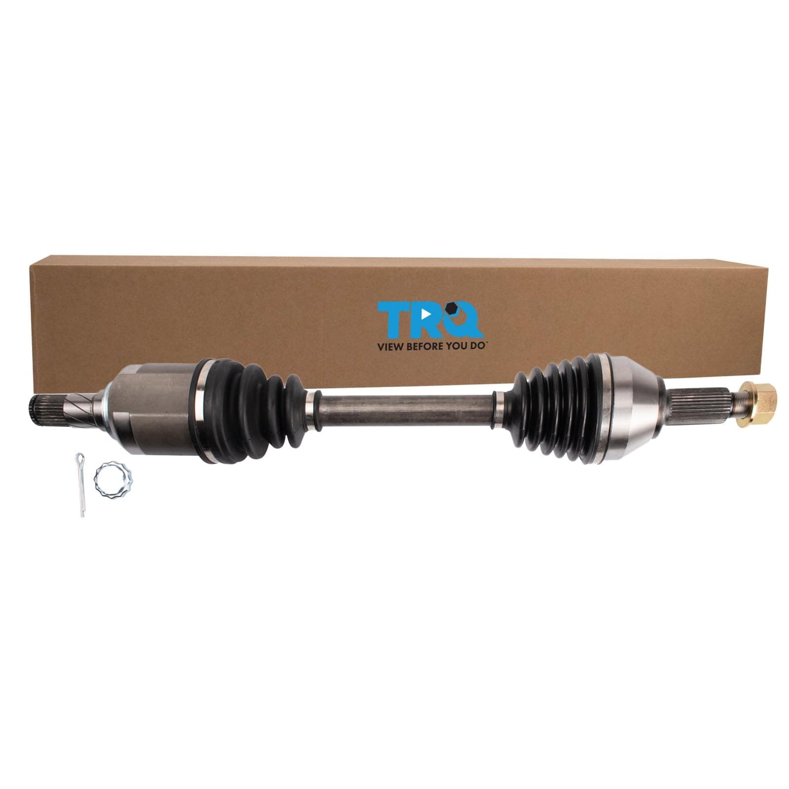 TRQ Front Driver Side CV Axle Assembly Compatible with 2015-2018 Nissan Altima V6 3.5L 2016-2021 Maxima V6 3.5L