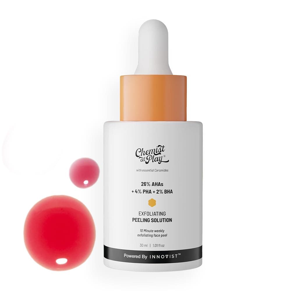 26% AHA 2% BHA 4% PHA Peeling Solution | Chemical Exfoliator For Face | Glycolic Acid (AHA), Salicylic Acid (BHA), Lactobinoic Acid (PHA) | Tan Off 10-Minute Peel | Derma Tested | 30mL