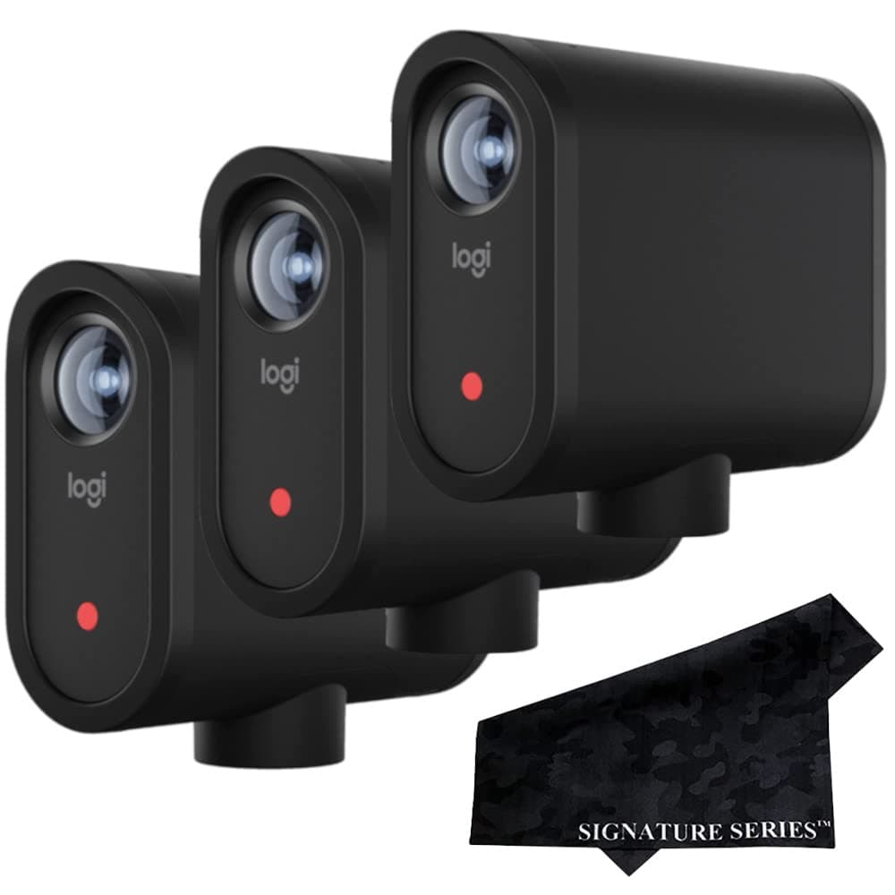 Mevo Start Wireless Live Streaming Camera 3 Pack for Multi-Camera HD Video, App Control, Smartphone or Wi-Fi Streaming and Signature Series Lens Cloth