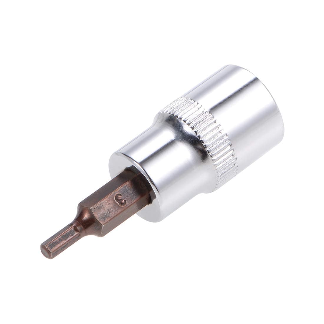 sourcing map 3/8" Drive x 3mm Hex Bit Socket, Standard Metric, S2 & Cr-V Steel