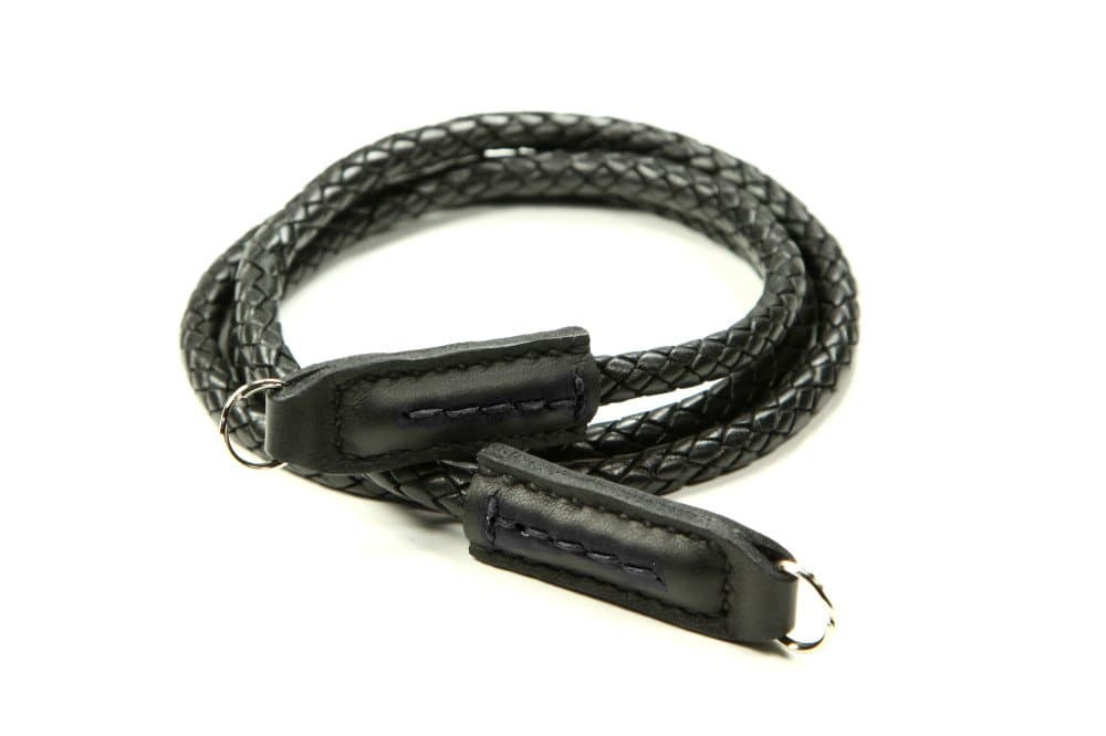Lance Camera Straps Braided Leather Non-adjust Leather Camera Neck Strap - Black, 36in