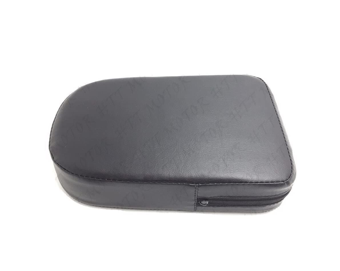 HTTMT CHION-M Size1 Black Rectangular Backrest Sissy Bar Cushion Pad Compatible with Kawasaki Suzuki Harley
