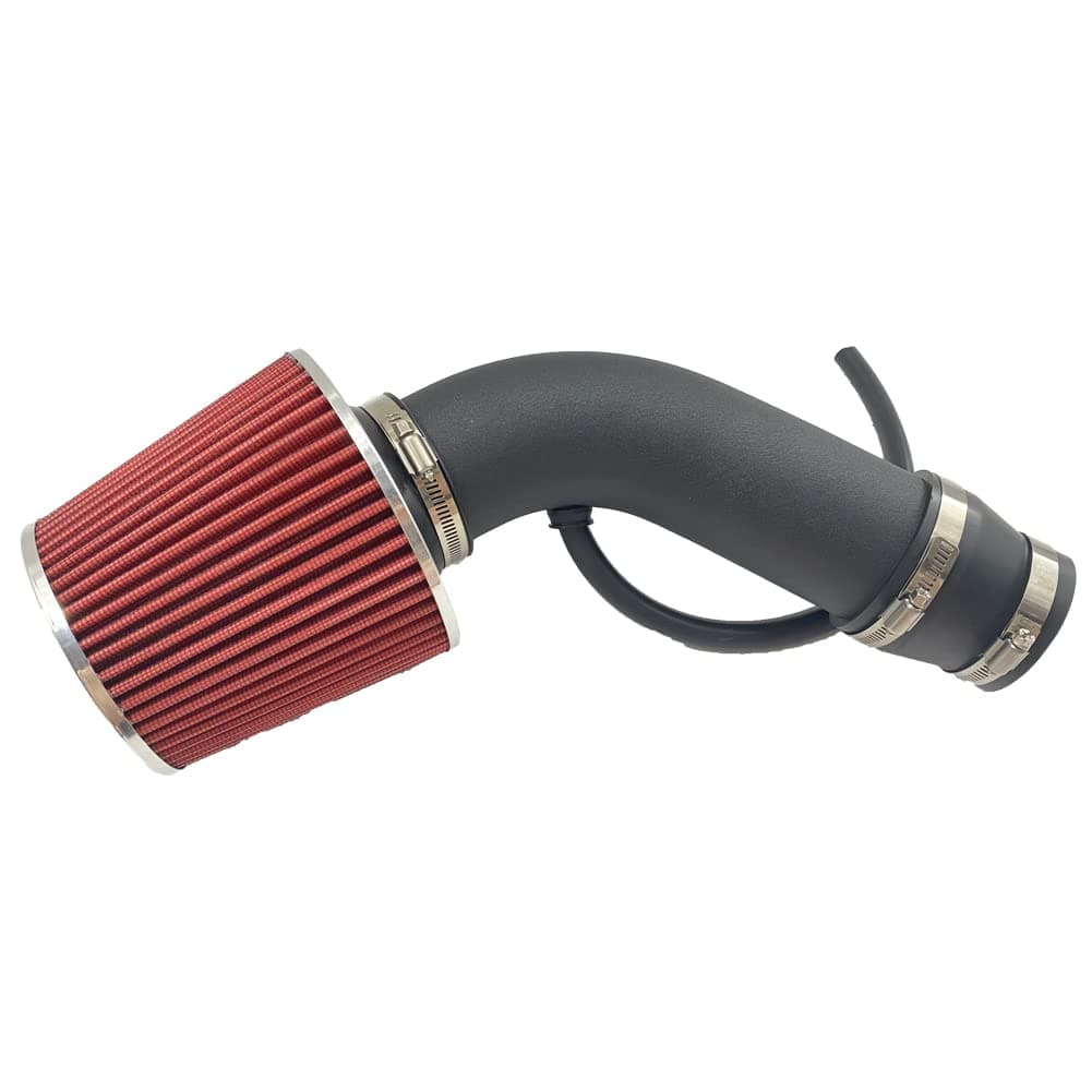 MOOSUN 3" Universal Cold Air Intake Kit Intake Pipe Kit Aluminium Automotive Air Intake Air Filter Induction Flow Hose Pipe Kit Red Filter