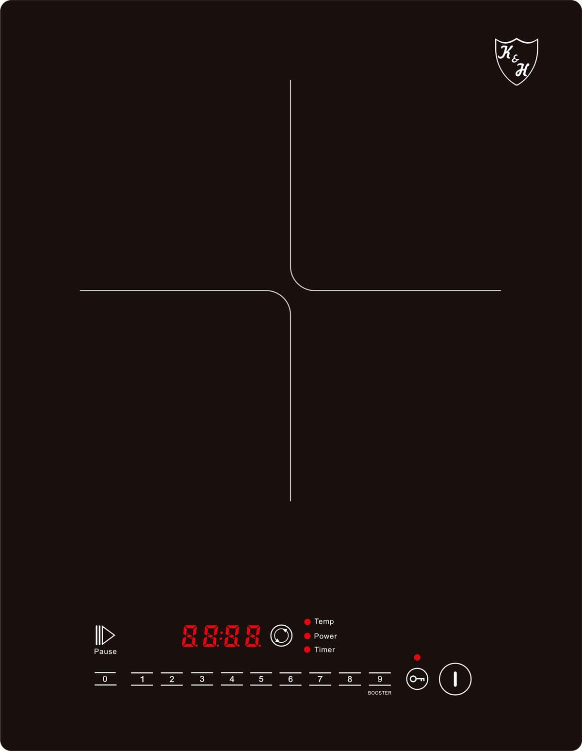 K&H Single Portable Burner SOUS VIDE THERMOCONTROL Induction Electric Stove Sensor Touch Ceramic Cooktop Plug in Hot Plate 120V 1800W SVIN-18SV