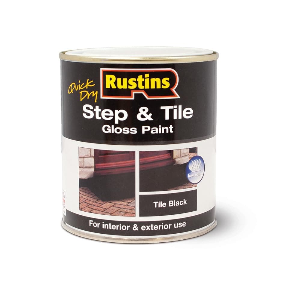 Rustins STBLW250 Quick Dry Step & Tile Black 250ml