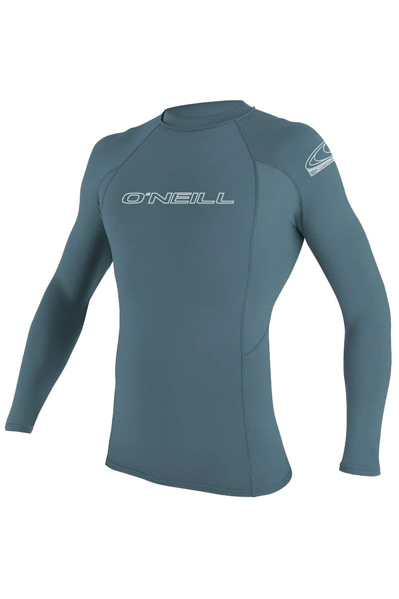 Men’s Basic Skins Long Sleeve Rashguard, UPF 50+ Sun and Rash Protection for Surfing and All Outdoor Activities