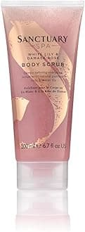 Spa White Lily and Damask Rose Body Scrub with Natural Pumise and Essential Oils, Vegan and Cruelty Free, 200ml