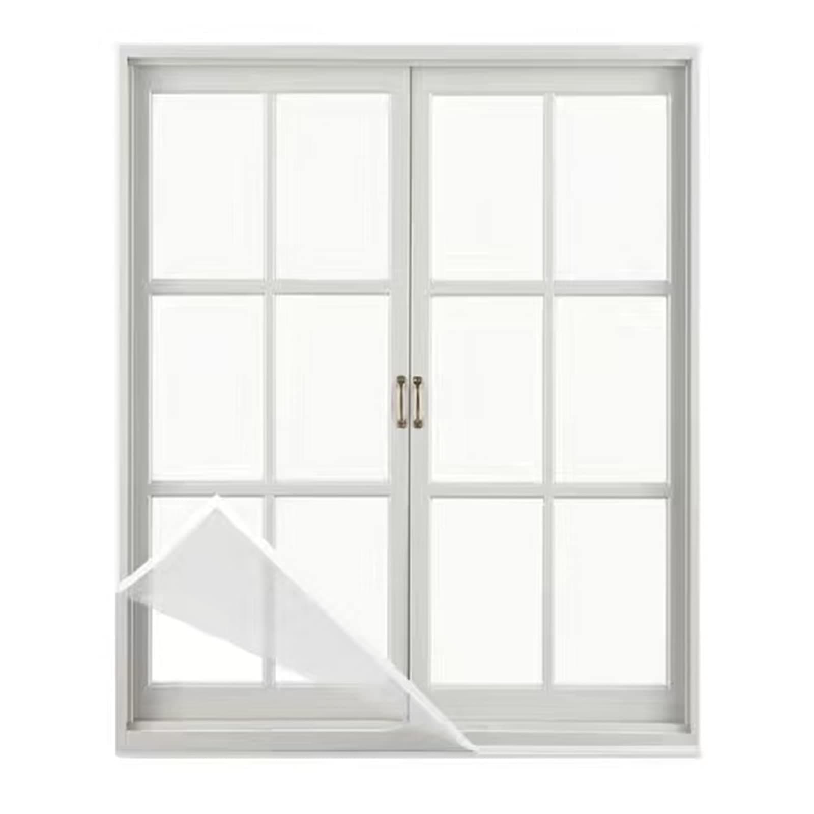 SANTUNK Window Fly Screen, DIY Self-Adhesive Mosquito Net for Windows, Adjustable Window Screen Mesh for Insects Bug Fly, Window Net Screen, White (60x150cm)