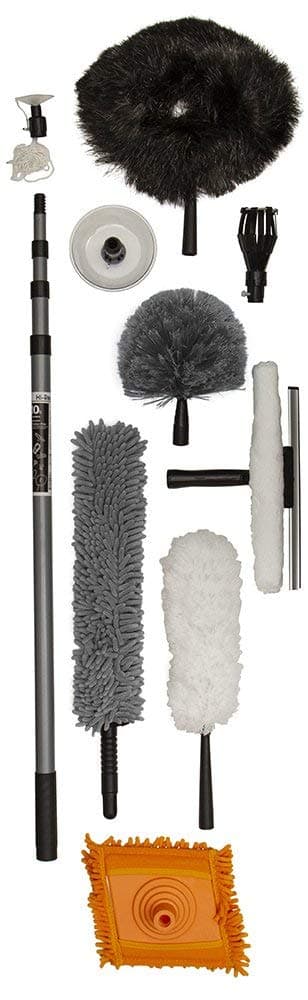 High Reach Duster Kit -Includes 10 Easy-to-use Tools Plus a 10 ft telescoping Pole Part Encoresale-LPBF