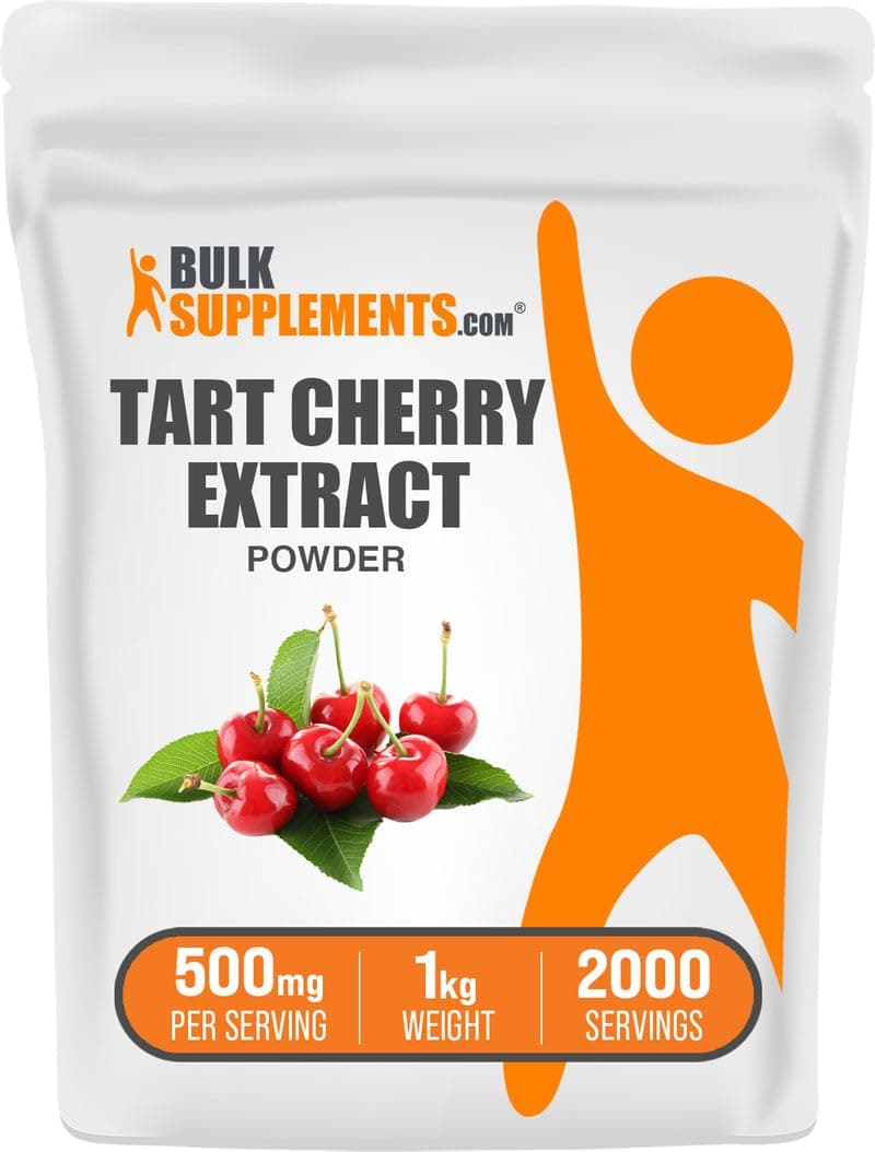 BulkSupplements.com Tart Cherry Extract - Cherry Extract for Baking - Dried Tart Cherries - Antioxidant Supplement - Sour Powder - Tart Cherry Powder (1 Kilogram - 2.2 lbs)