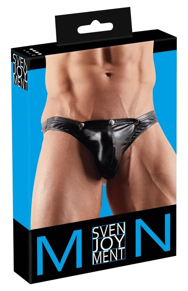 Mens G-string With Pouch And Functional Hole For, Black, M UK
