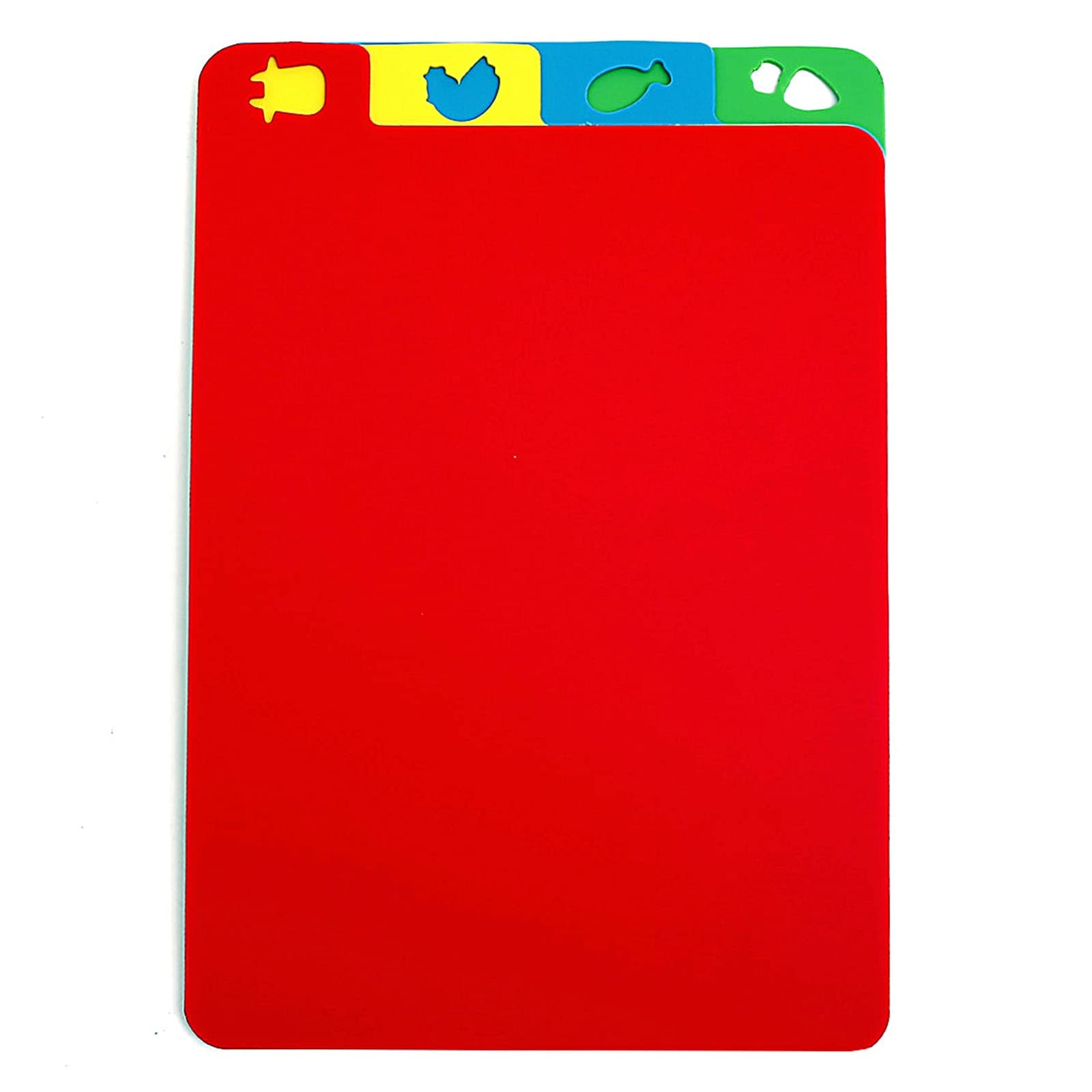 Chopping Board Set Colour Coded Plastic Non Stick Non Slip Chopping Boards Set of 4 Red Blue Green Yellow