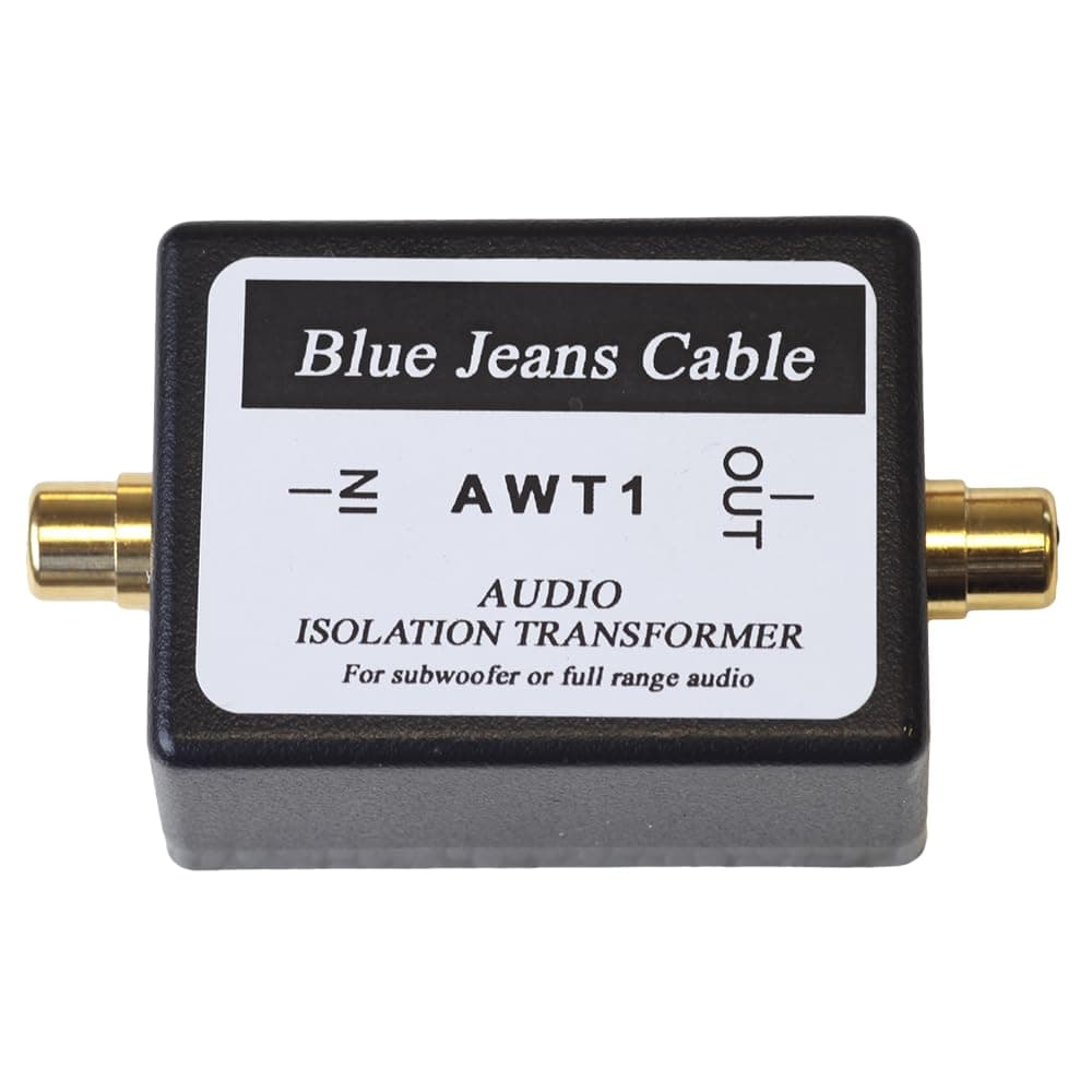 Blue Jeans Cable Audio Isolation Transformer/Ground Loop Hum Eliminator for Subwoofer or Full-Range Audio