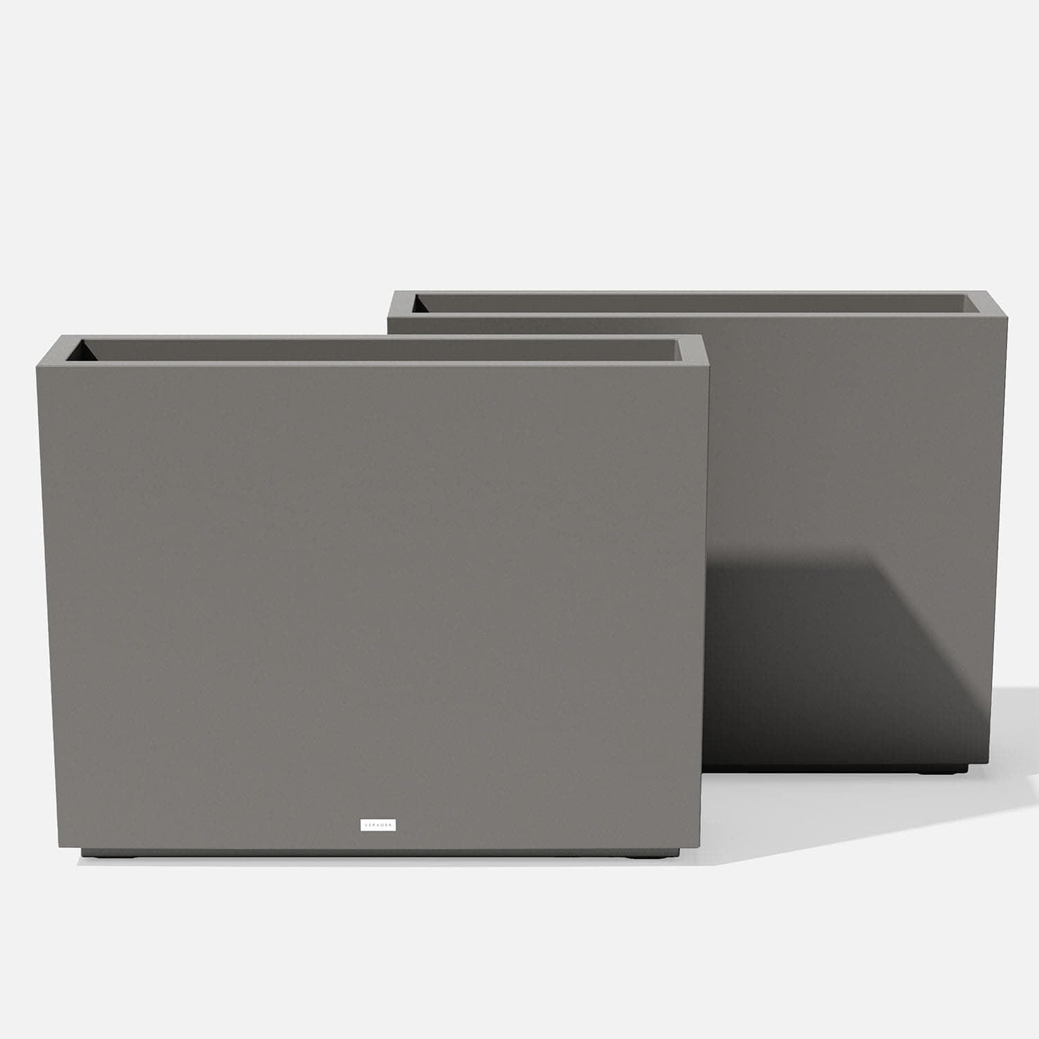 Veradek Block Series Span Plastic Planter - Tall Rectangular Planter for Indoor or Outdoor Patio/Porch | Durable All-Weather with Removable Insert Bucket | Modern Design for Plants, Flowers, Garden