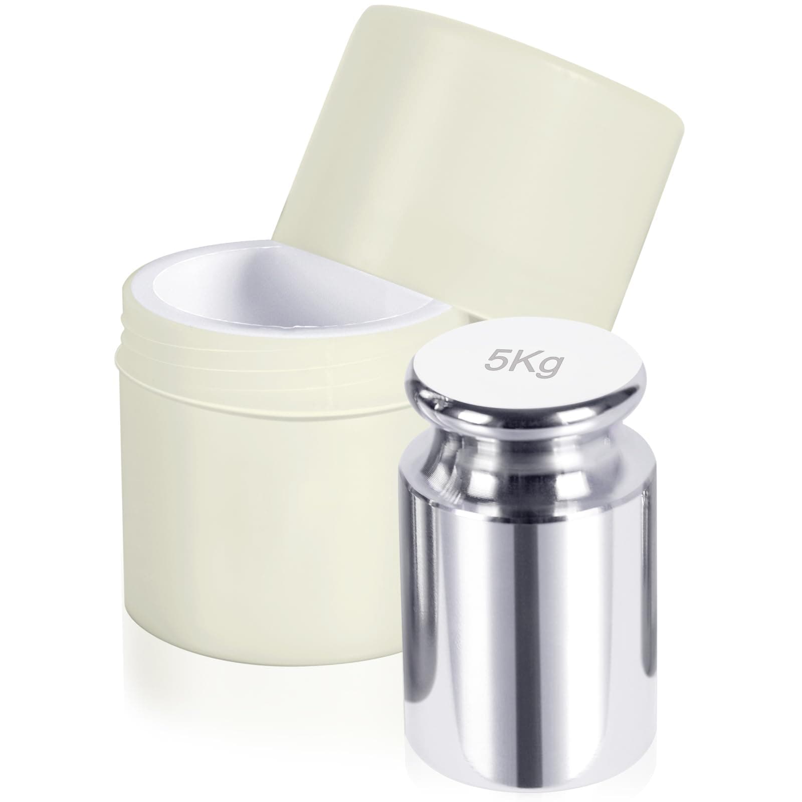 5000g Calibration Weights, OIML Class M1 High Precision Gram Weights, Stainless Steel Scale Calibration Weight for Digital Scale, Balance Scale, Chrome Finish Scale Weights with Storage Case