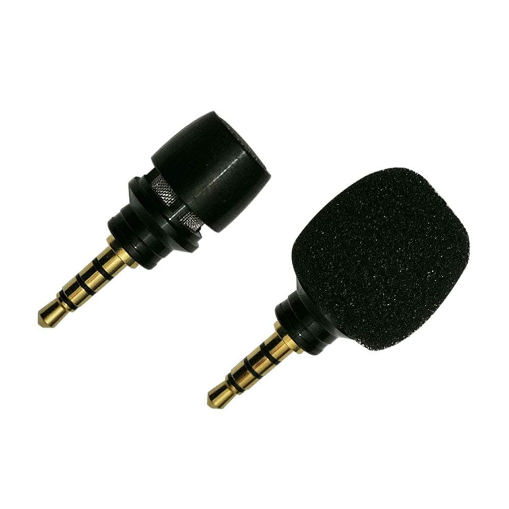 CANFONMini Condenser Microphone with High Sensitivity for Phone iOS iPhone iPhone X 8 7 6 iPad Podcast YouTube Facebook Livestream (3.5mm TRRS) (Black)