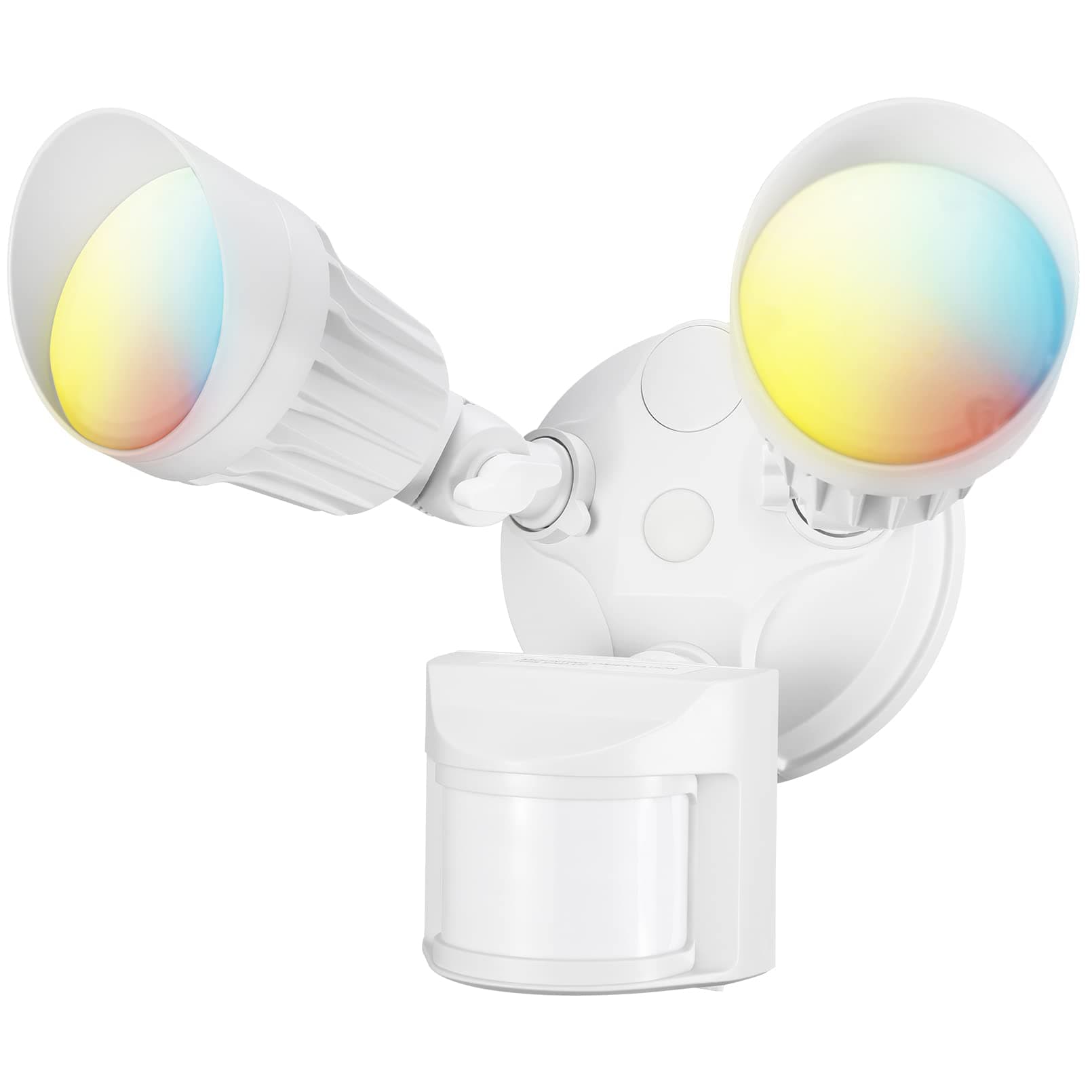 LEONLITE 3CCT LED Security Light, Motion Sensor Outdoor Lights, Dusk to Dawn, ETL Listed, Adjustable Heads, 3000K4000K5000K Selectable, Motion Detector Flood Light, Aluminum, IP65 Waterproof, White