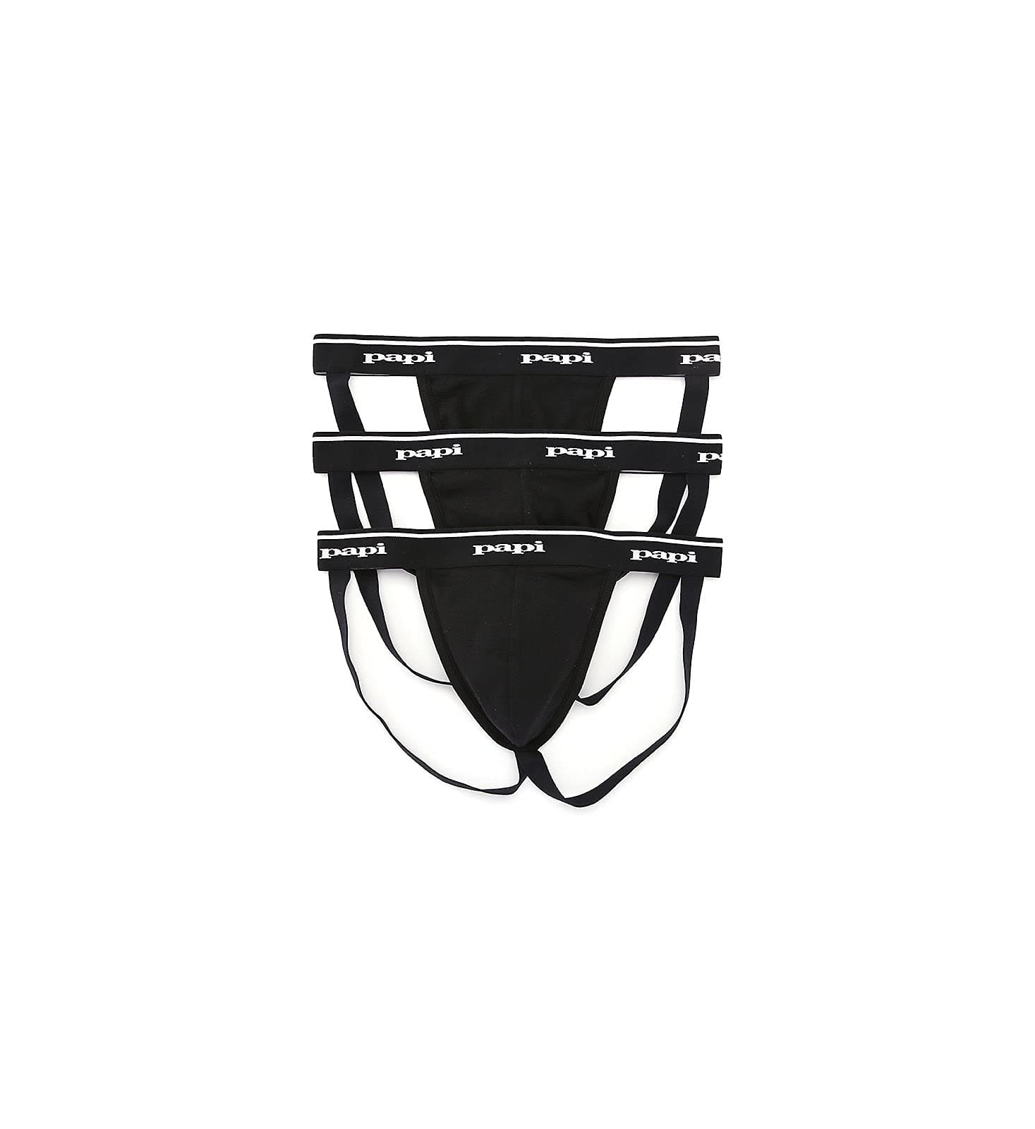 Papi Men's Cotton Jock Strap 3 Pack
