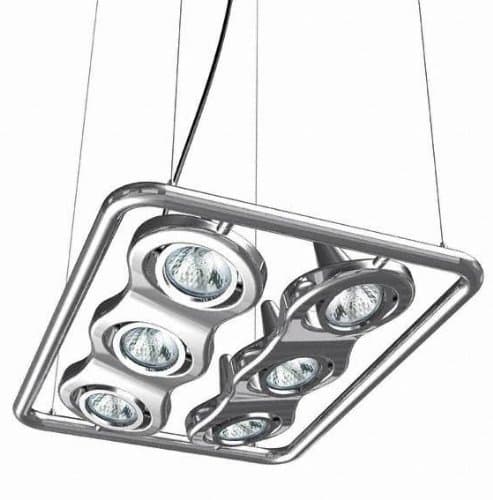 Multi-Light Chandelier series - 6 Light LED version - Polish Chrome finish