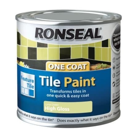 One Coat Tile Paint Lime Green 250ml