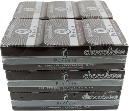 Penguin Caffeinated Chocolate Mints, 1.75 oz Tins (Pack of 36)