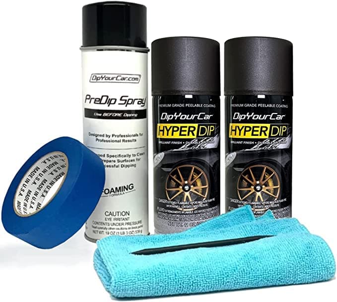 HyperDip Wheel Paint Kit - Shadow Black Satin Coat Spray