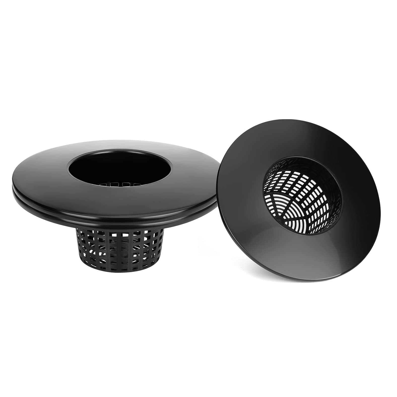 3 Pack Net Pots - 6 Inch for 5 & 3.5 Gallon Bucket, Wide Lip Hydroponic Bucket Lids, DWC Basket Lids