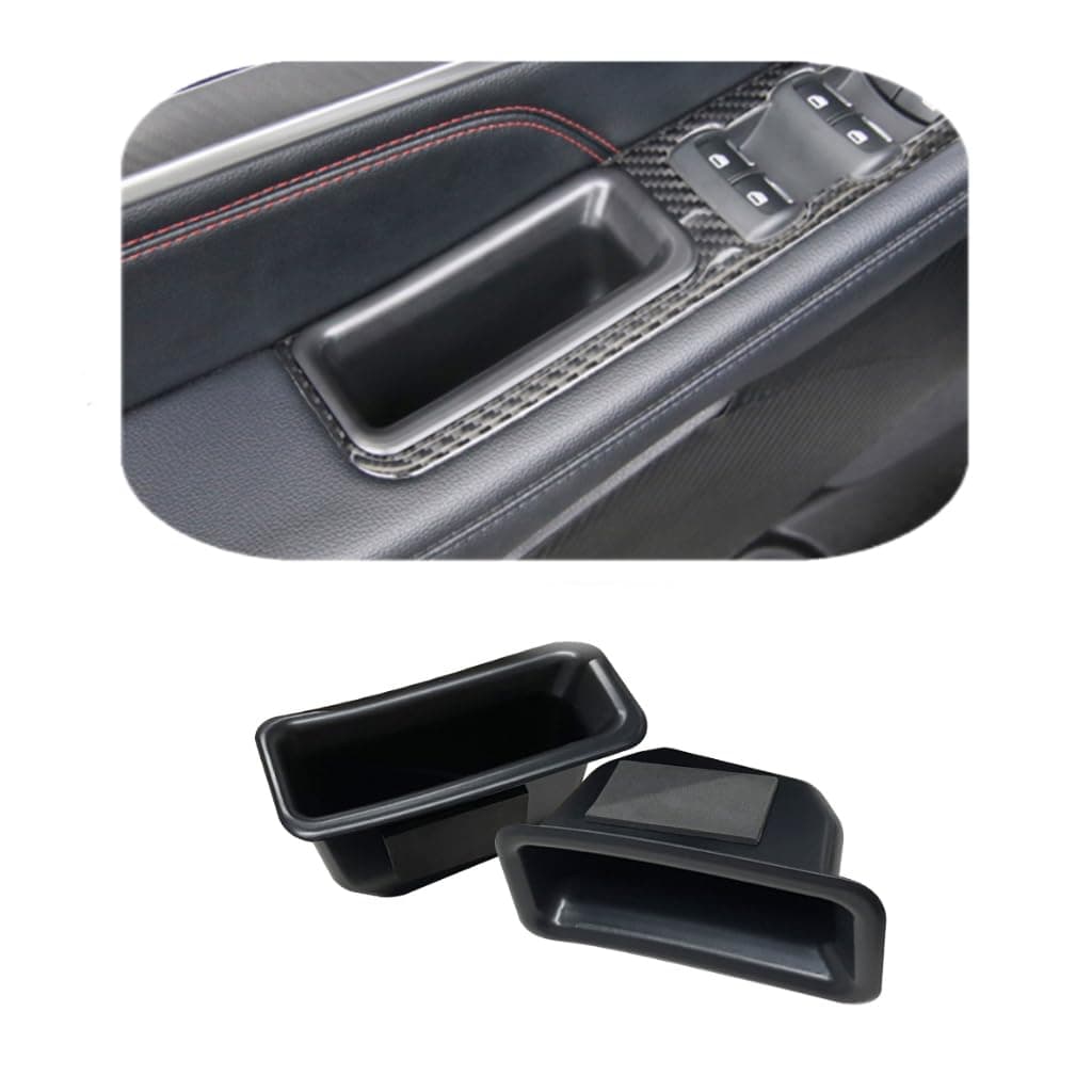 Front Row Door Side Storage Box Compatible with Ford Explorer 2016 2017 2018 2019 Armrest Phone Container Door Organizer Handle Pocket ABS Tray Insert Glove Pallet