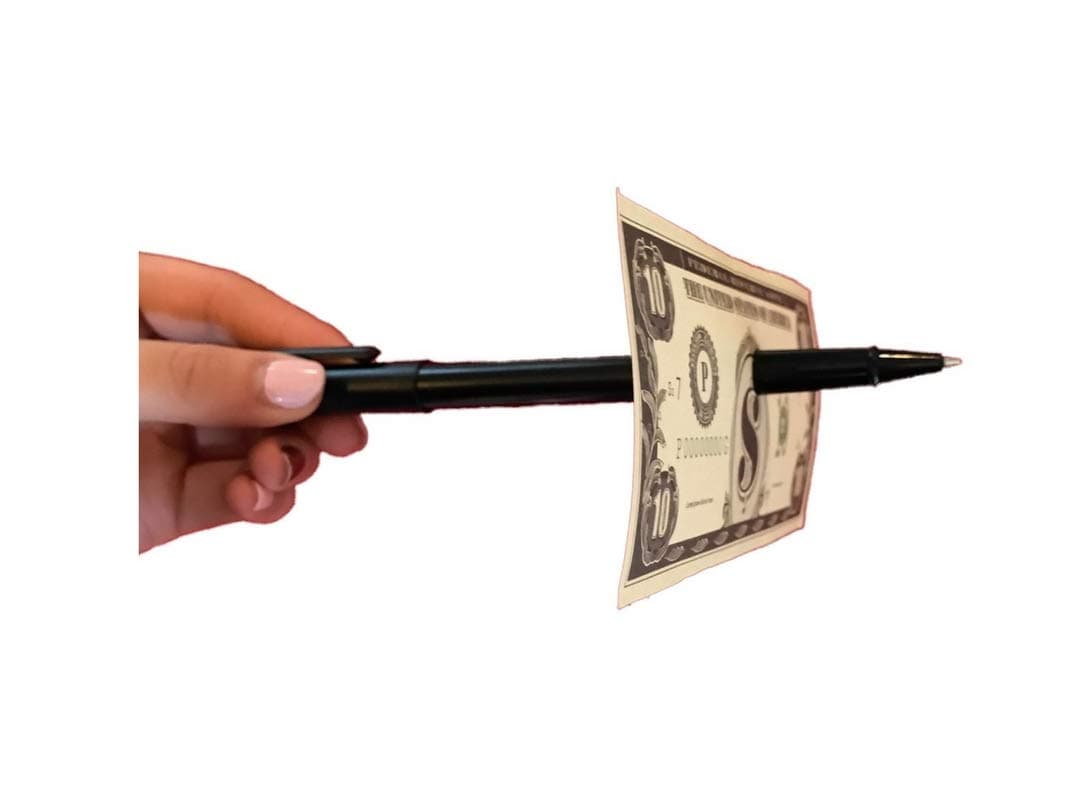 Fun Easy to Learn Magic Tricks for Stage Up-Close Events and Entertainment (Pen Thru Dollar)