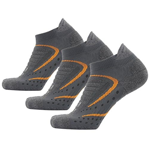 Facool Athletic Running Socks for Men with Seamless Toe, Moisture Wicking, Cushion Padding 3/6 Pairs