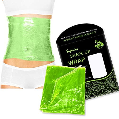 Premium Reusable Shape Up Wrap by EHM - Boost The Effects of Your Herbal Body Applicator - for Smooth Skin & Toned Stomach - Reduces Cellulite & Stretch Marks - Detox & Lose Inches (1)