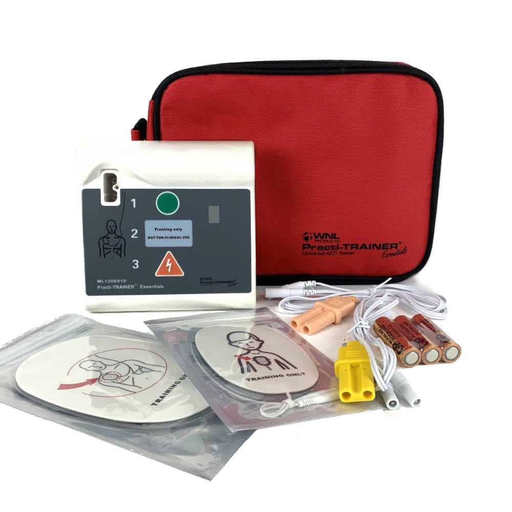 WL120ES10 Practi-Trainer Essentials AED Training Kit – Base Model with Reusable Pads – for CPR & AED Training Use Only (1 Pack Kit)